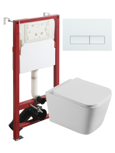 Комплект унитаз с инсталляцией и клавишей смыва Agger ATI04100+APB288 - фото 2