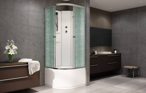 Душевая кабина AvaCan EM4590N 90х90 четверть круга без крыши ориентация универсальная - фото 2