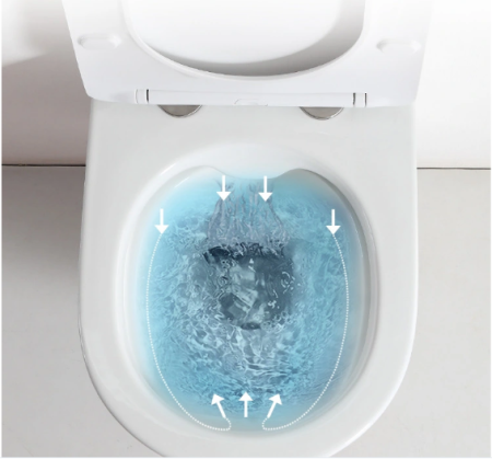 Унитаз приставной Cerutti SPA CT7841 белый с сиденьем микролифт безободковый каскадный смыв
