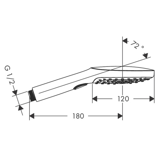 Душевая лейка Hansgrohe Raindance Select 26520000 квадратная - фото 2