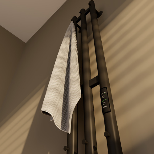 Полотенцесушитель Altasan Арго Арго12017ЧМ подвесной 17х120 электрический черный муар - фото 5