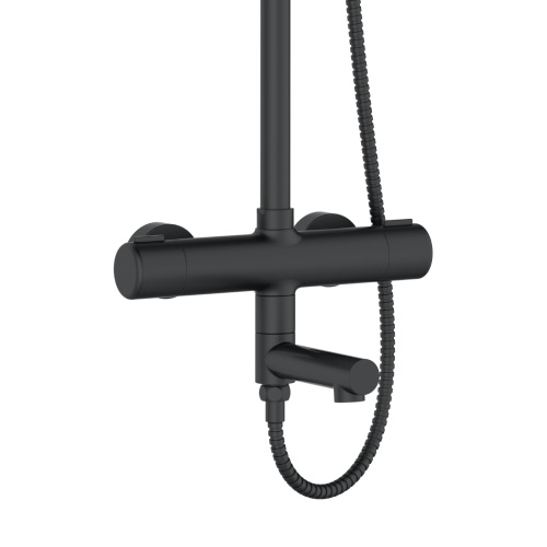 Душевая стойка Agger Thermo A2461144 настенная цвет черный с термостатом - фото 3