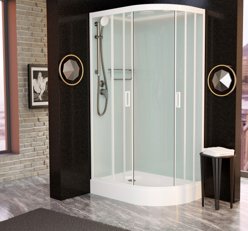 Душевая кабина Frank 418418 100х80 с крышей ориентация левая - фото 2