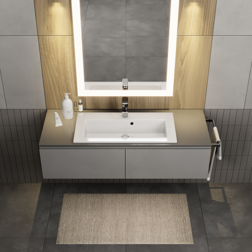 Раковина керамическая Uperwood Aurora RAurora70wg 71х36 полувстраиваемая цвет белый - фото 4