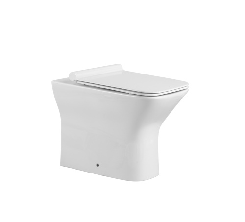 Унитаз приставной Agger AT02200 белый с сиденьем микролифт каскадный смыв - фото 2