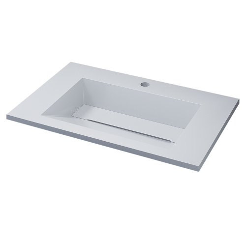 Раковина из литьевого мрамора Uperwood Next Premium 2900000091 70х45 полувстраиваемая цвет белый - фото 5