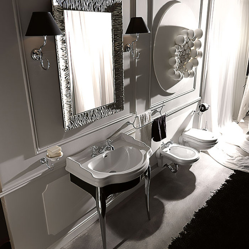 Раковина из сантехнического фарфора Kerasan Retro 104701*3 73х54 подвесная цвет белый 3 отверстия под смеситель