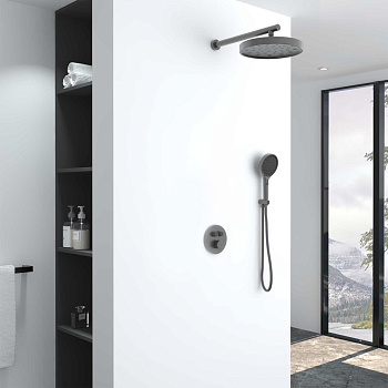 Душевая система Vincea Inspire VSFW-3I22MT2GM встраиваемая в стену с термостатом