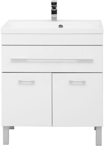 Тумба с раковиной Aquanet Верона 00287670 75х48х88 напольная цвет белый - фото 3