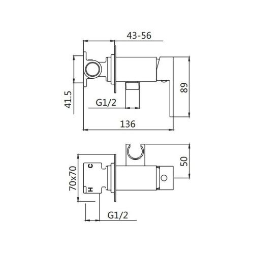 Гигиенический душ со смесителем Shevanik S127C белый - фото 3