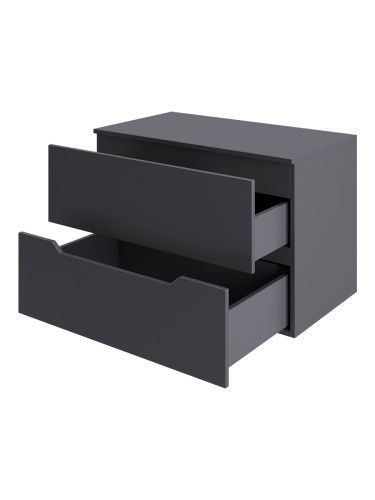 Тумба с раковиной Orange Line Li-70TugMDF+B09-360W 70х46х69 подвесная цвет графит матовый - фото 2