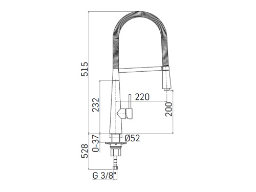 Смеситель для кухни Mamoli Programma Cucina 7240M000000F на столешницу серый - фото 3