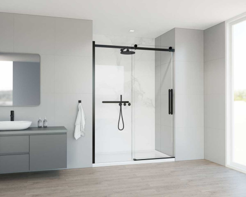 Душевая дверь Vincea Como Soft VDS-1CS150CLB 150х195 стекло прозрачное профиль черный - фото 2