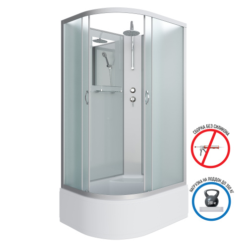 Душевая кабина Niagara Classic 23101424RBKT 120х80 асимметричная без крыши ориентация правая - фото 2