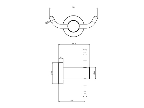 Крючок Fima Carlo Frattini F6004/2CR - фото 2