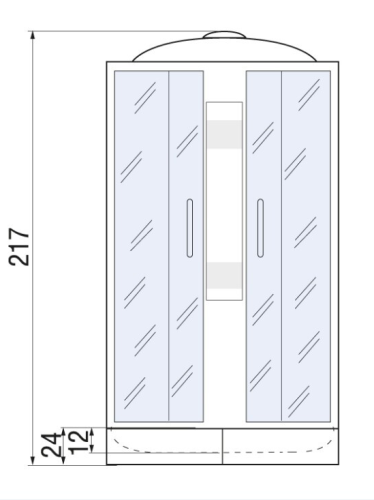 Душевая кабина River LENA 90/24 MT (10000000027) 90х90 четверть круга с крышей ориентация универсальная - фото 2