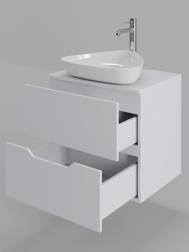 Тумба с раковиной Orange Line Li-60TuwMDF+B07-500W 61х46х68 - фото 4