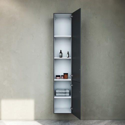 Шкаф-пенал Am.Pm Gem M90CHR0306GM 30х31х167 подвесной цвет графит матовый - фото 3