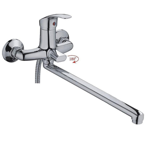 Cмеситель для ванны и душа Haiba HB2236 настенный хром - фото 2