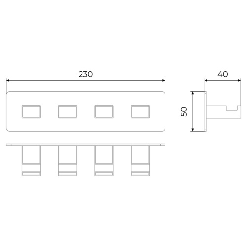Вешалка 4 крючка Timo Selene 17015/17 - фото 2