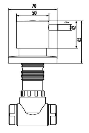 Запорный вентиль Creavit AC50L.ANM