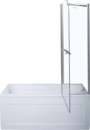 Душевая шторка на ванну Aquanet SG-1200 120х150 стекло прозрачное профиль хром глянцевый ориентация универсальная - фото 3