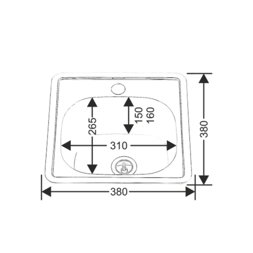 Кухонная мойка Melana 022 t (*15) 38х38 цвет хром - фото 4