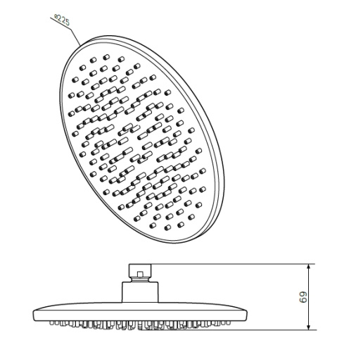 Верхний душ Am.Pm Gem F0590000 хром - фото 4