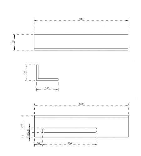 Полка в ванную комнату ABBER Stein AS1655 - фото 2