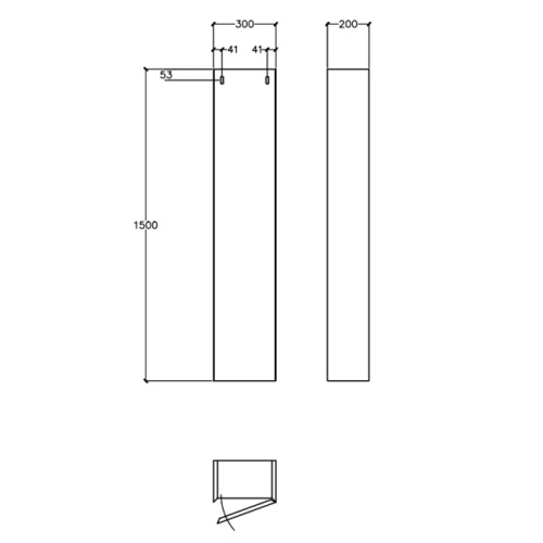 Шкаф-пенал Falper 7.0 R1003000000BQ 30х20х150 цвет белый - фото 2