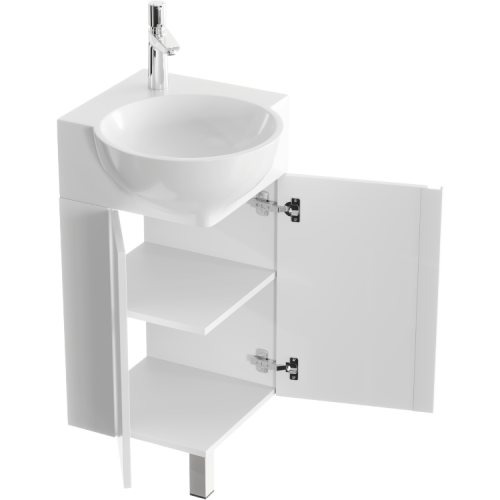 Тумба под раковину Aqwella Y POR0104WW 36х36х66 напольная цвет белый - фото 5