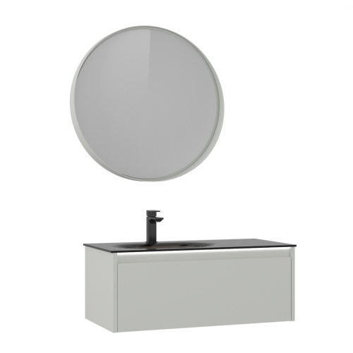 Тумба с раковиной Orka Lisbon 5001429 90х50х35 цвет серый матовый - фото 2