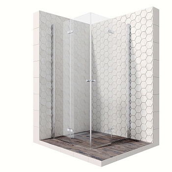 Душевой уголок Ambassador Nord 13011109 100х100 стекло прозрачное профиль хром глянцевый без поддона