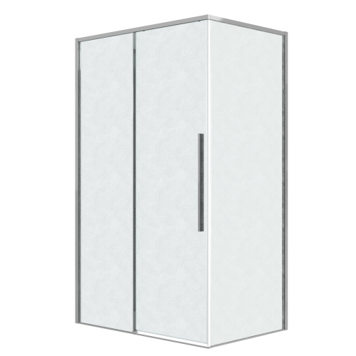 Душевая перегородка Grossman Galaxy 200.K33.01.90.10.02 90х195 стекло текстурное профиль хром глянцевый - фото 2