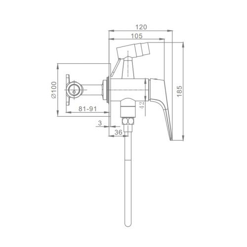 Гигиенический душ со смесителем Raglo R07.52.33 медь матовая - фото 2