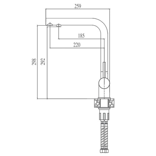 Cмеситель Haiba HB70304-1 на мойку полированная сталь - фото 4