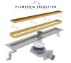 Душевой лоток Plumberia Selection PST IN-TILE PST90OB 90х5 золото