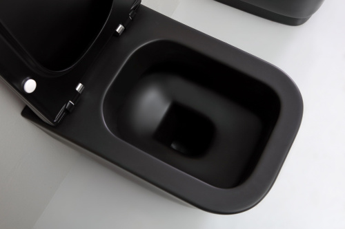 Чаша унитаза подвесная White Ceramic Idea W1000305 цвет черный матовый без сиденья безободковая - фото 3