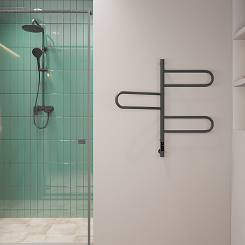 Полотенцесушитель Vincea VTD-1R2CGE 52х79 электрический графит