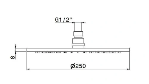 Круглая душевая лейка Kerama Marazzi OLE 27747KM.21.018 цвет хром - фото 2