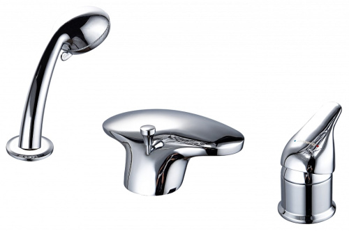 Смеситель Aquanet Practic AF111-63B на борт ванны хром - фото 2