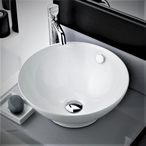 Раковина из сантехнического фарфора Teymi Lina T50103 41х41 накладная цвет белый без отверстий под смеситель - фото 5