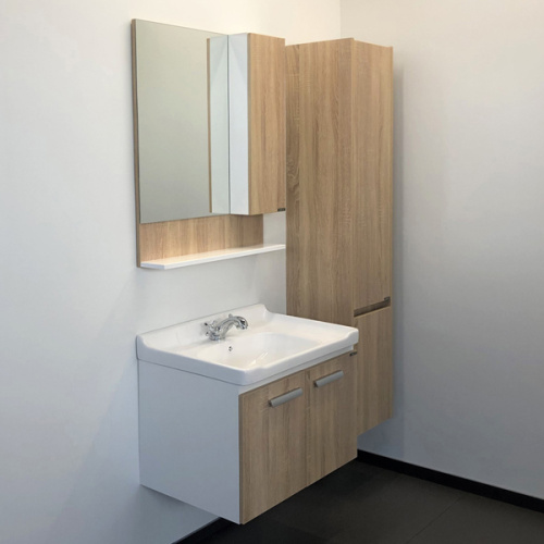 Тумба с раковиной Comforty Рига 00004142215CF 72х47х55 подвесная цвет дуб сонома - фото 5