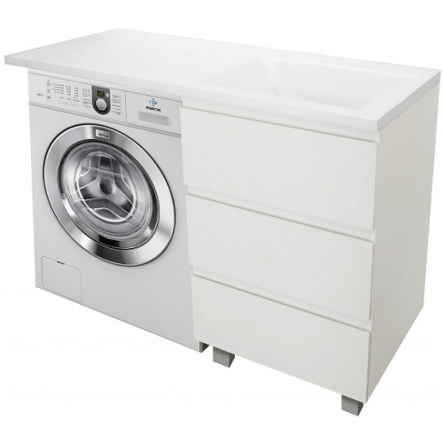 Тумба с раковиной Эстет Dallas Luxe 100 ФР-00002318 36х48х86 напольная цвет белый - фото 2