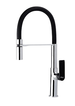 Смеситель для кухни AQG Alpha 05BCA500NG на столешницу хром/черный матовый