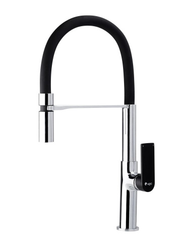 Смеситель для кухни AQG Alpha 05BCA500NG на столешницу хром/черный матовый