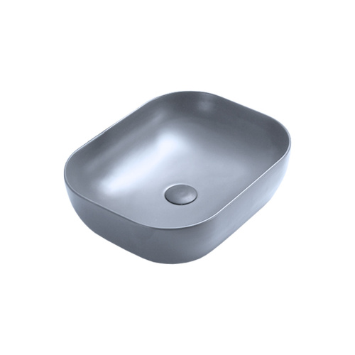 Раковина из сантехнического фарфора Vincea VBS-101MO 50х40 накладная цвет океан матовый без отверстий под смеситель - фото 2