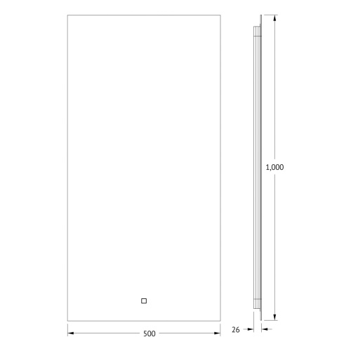 Зеркало в ванную Defesto GLOW DF 2505S 50х100 - фото 2