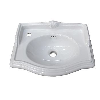 Раковина из санфаянса Azzurra Jubilaeum JULS0503500MBI/(JUB200/50 bi)*1sx 50х35 подвесная цвет белый