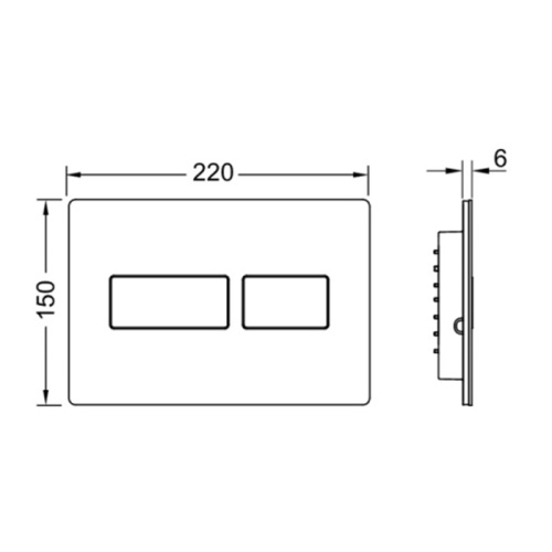 Панель смыва механическая Tece TECESolid 9240436 цвет латунь - фото 2